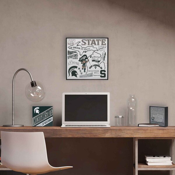 Michigan State University Spartan Football Stadium Wood Wall Decor